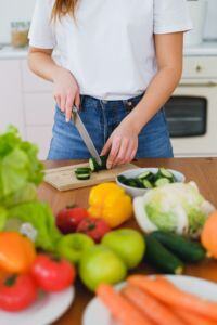 eating vegetables